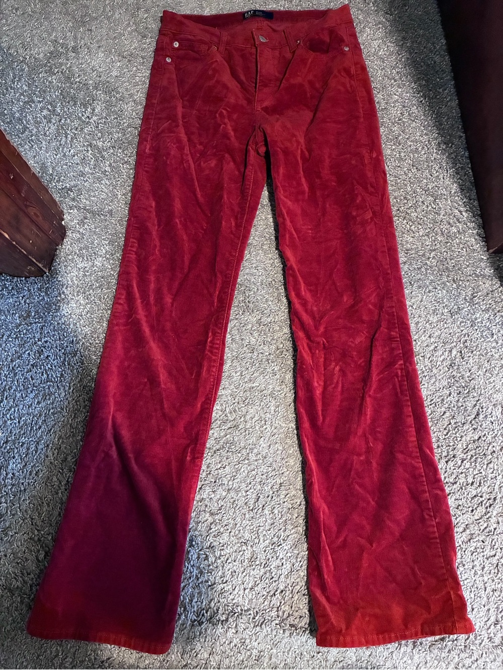 GAP Red Corduroy Boot Cut Pants